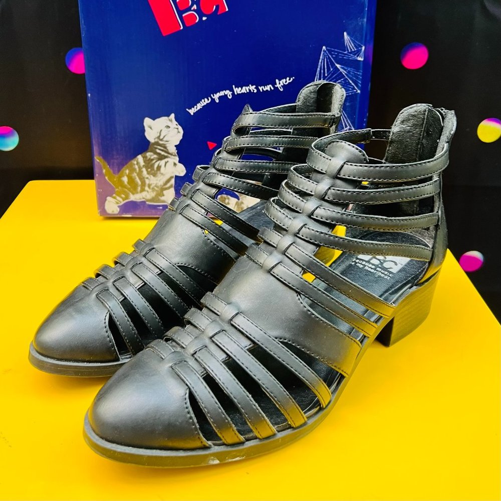 BC Footwear ENDLESS THRILL Black Pointy Strappy Ankle Boot